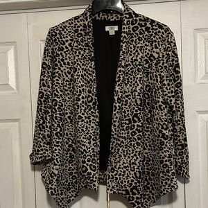 Cato Animal Print Cardigan size 14/16